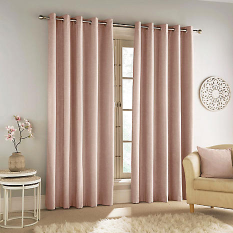 Black Eyelet Ring Top Lined Curtains Savoy 