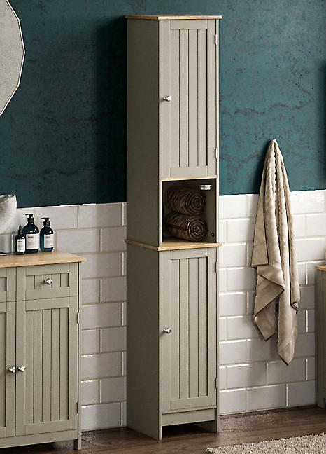 Vida Bathroom Priano 2 Door Tall Cabinet Grattan