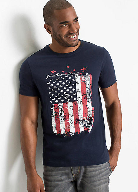american flag printed t shirt