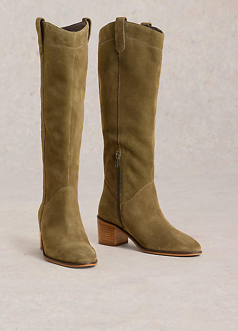 White Stuff Izzy Suede Knee High Boots | Grattan
