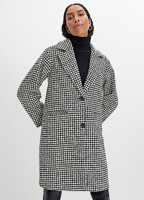 Witt Houndstooth Single Breasted Coat | Grattan