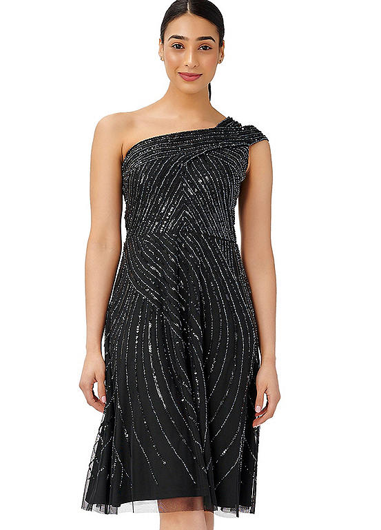 Adrianna Papell One Shoulder Dress |