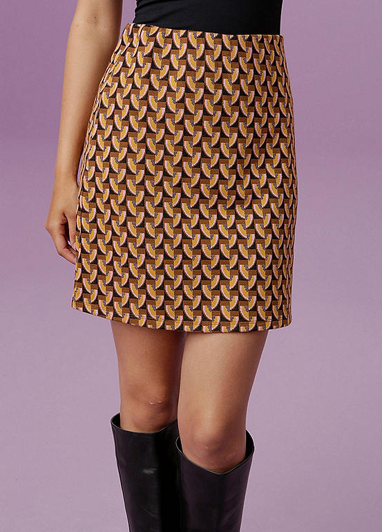 Aniston Printed Jersey A-Line Mini Skirt | Grattan