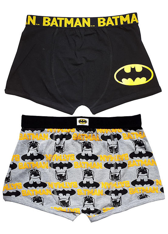 Batman Pack of 2 Men's Boxer Shorts by DC Comics | Grattan