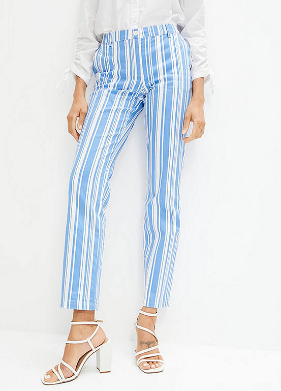 bonprix Stripy Cotton Trousers
