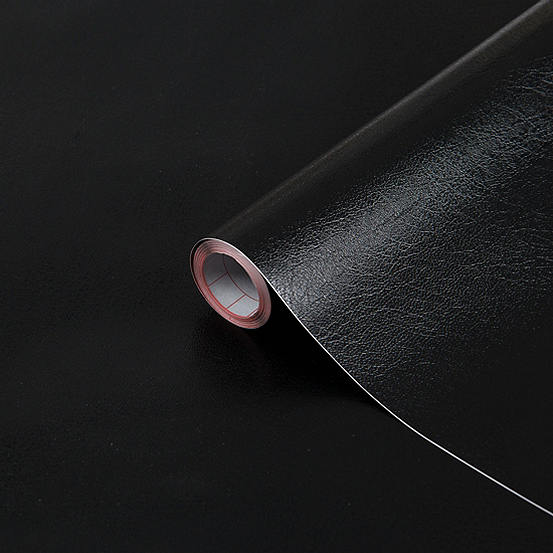d-c-fix Sticky Back Self Adhesive Leather Effect Black Vinyl Wrap Film For Desk Tops & Furniture