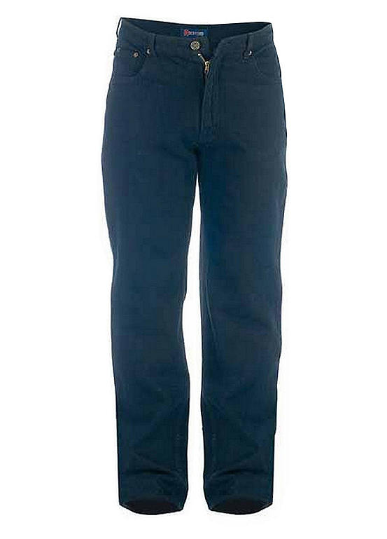 Duke Rockford RJ510 Comfort Jeans Uomo - Lavaggio Pietra, Vita 48, Lunghezza 30 - Denim Resistente Con Cerniera