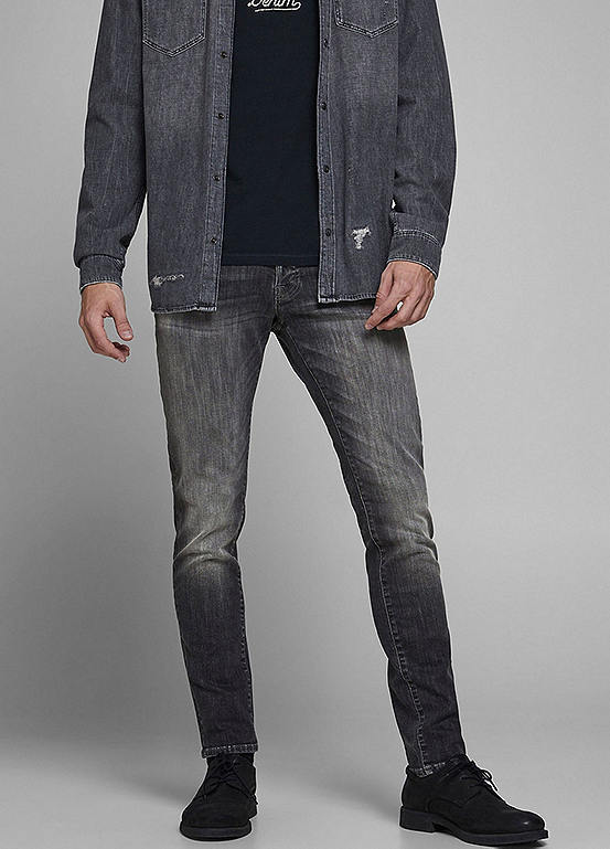 Jack & Jones Jeans slim fit - black denim/nero denim Jack & Jones Jeans slim fit - black denim/nero denim