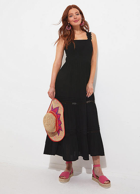 Joe Browns Petite Crinkle Lace Midaxi Dress | Grattan