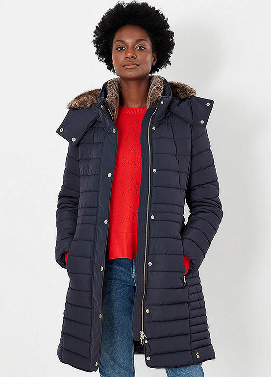 joules padded navy coat