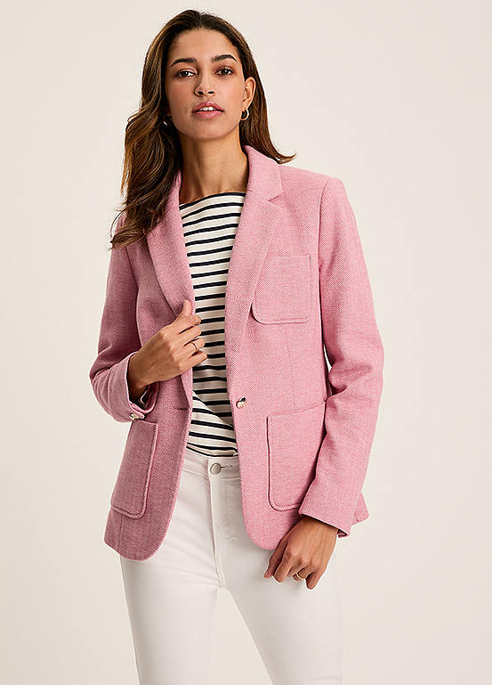 Joules Ambury Pink Jersey Blazer Grattan