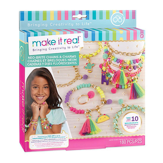 Make It Real Neo Brite Chains Charms Creativity Set Grattan