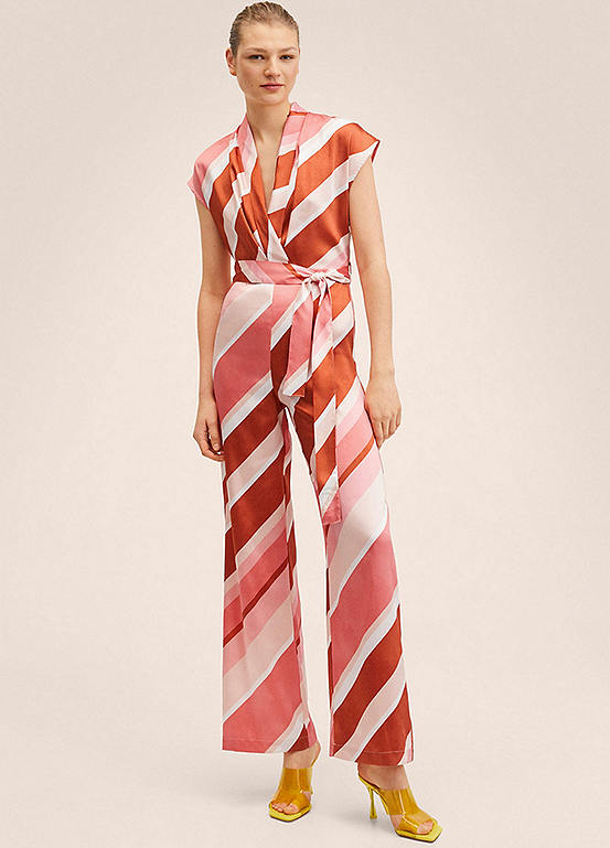 mango striped jumpsuit