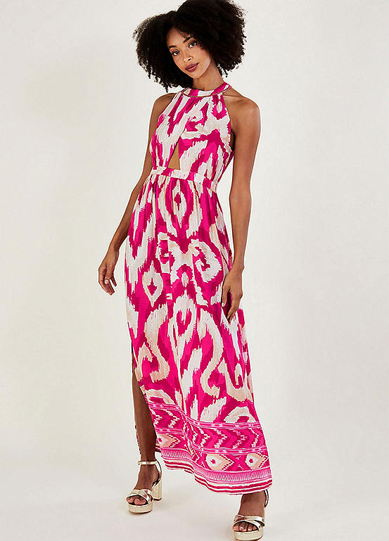 Monsoon Ikat Border Print Maxi Dress | Grattan