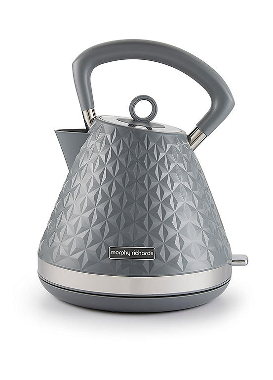 Pyramidal Kettle Morphy Richards Vector 1.5L 3Kw Rapid Boil Pyramid Kettle 108135 - Grey ...