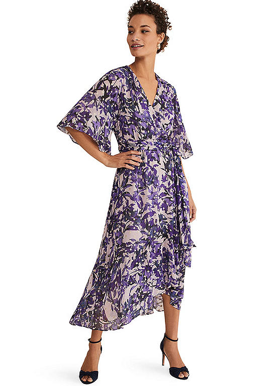 Phase Eight Juliette Floral Fil Coupe Wrap Dress | Grattan