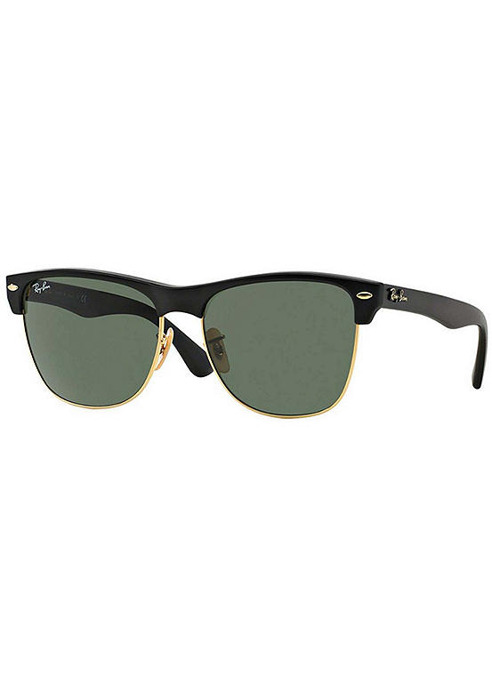 Ray-Ban Men's Clubmaster Oversized Black Frame Crystal Green Lens  Sunglasses | Grattan