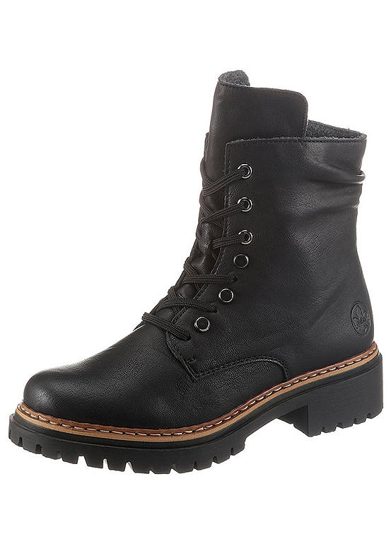 rieker black lace up boots