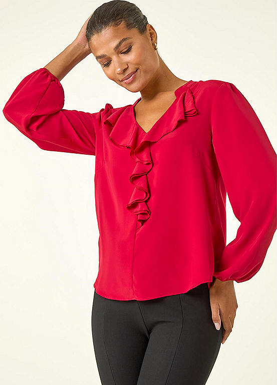 Roman Ruffle Neck Blouse | Grattan