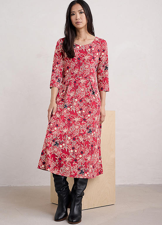 Seasalt Cornwall Red Veronica Midi Dress | Grattan
