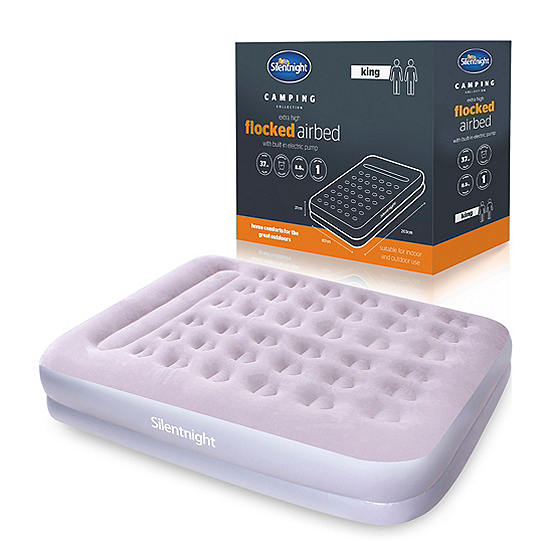 Silentnight King Size Electric Flocked Airbed Grey Grattan