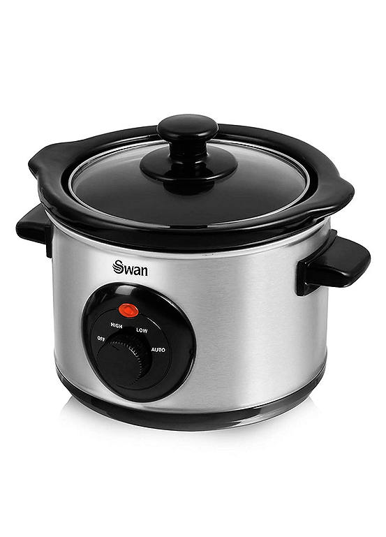 Swan SF17010N 1.5L Slow Cooker Silver Grattan