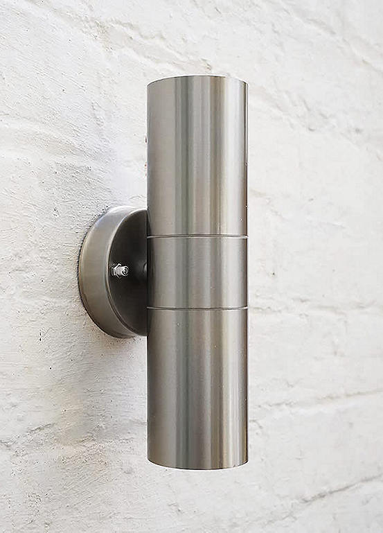 ValueLights Up Down Stainless Steel Outdoor Security Wall Light - IP44 ...