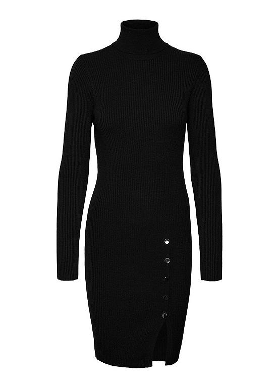 VERO MODA Women's Knitted Midi Dress - VMLEFILE Style Casual Pullover Dress
