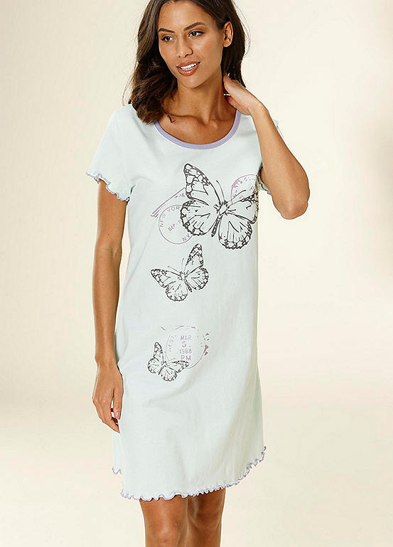 Vivance Dreams Butterfly Print Nightgown Grattan