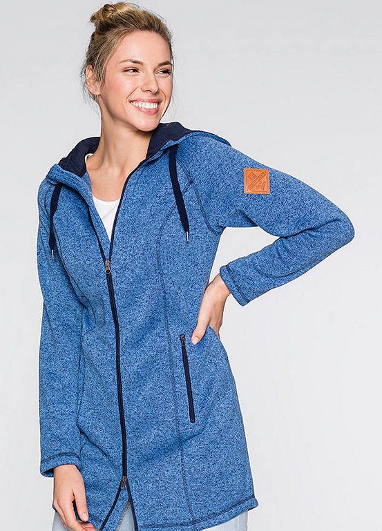 ladies longline fleece jacket