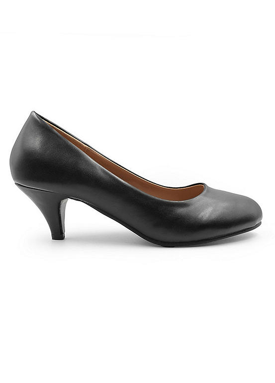 Where’s That From Shea Black Suede Low Heel Court Shoes | Grattan