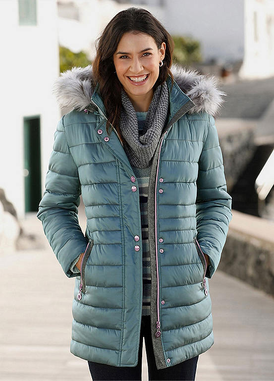 Witt Faux Fur Trim Hooded Quilted Jacket | Grattan