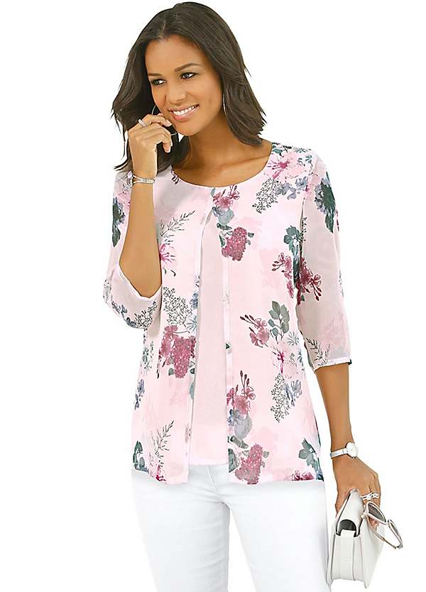 2-In-1 Floral Detailed Blouse by Creation L