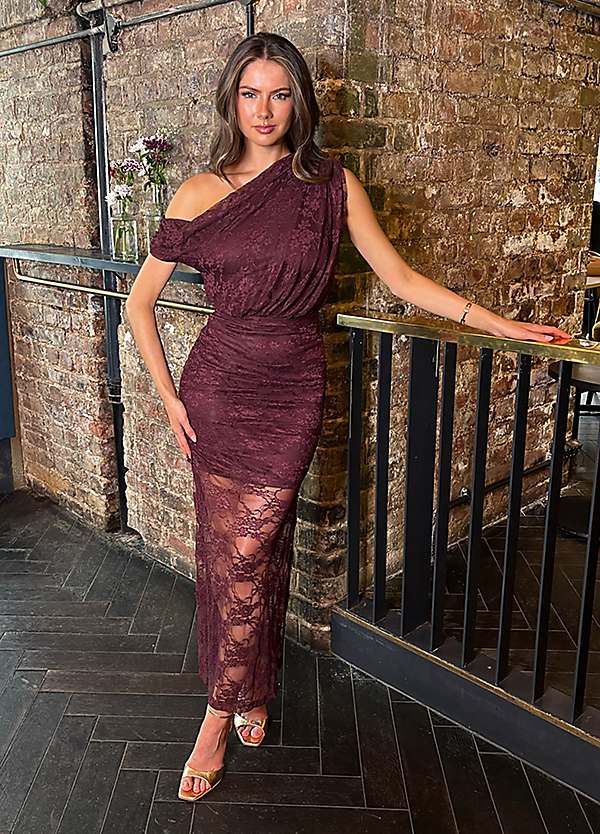 AX Paris Lace Overlay Midi Dress | Grattan