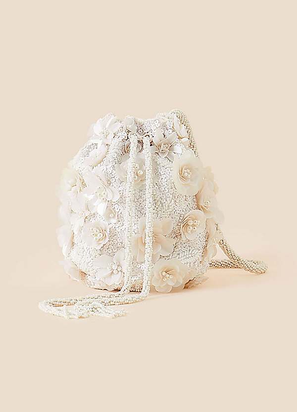 Floral Wedding Bag in Pearl Paper 5 Pieces -  UK