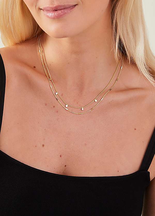 Accessorize Gem Disc Station Necklace | Grattan