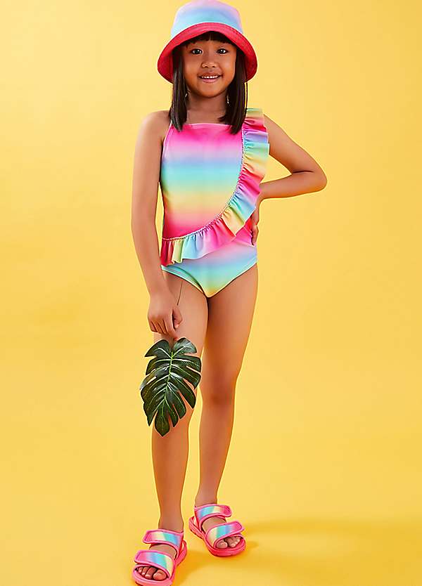 Rainbow girls swimsuit hotsell