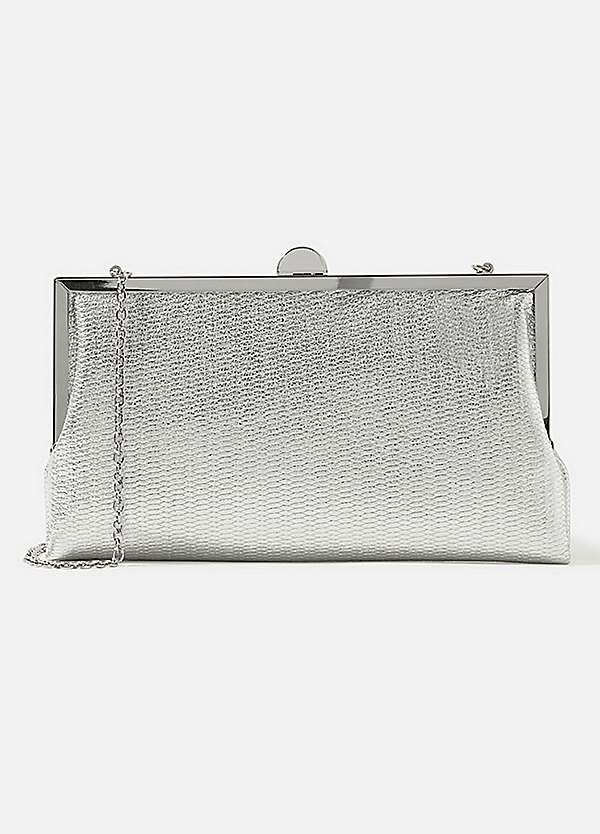 Silver clutch deals bag accessorize