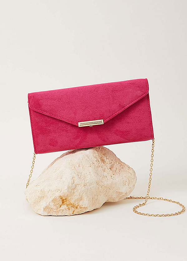 Suedette Envelope Clutch Bag | Grattan