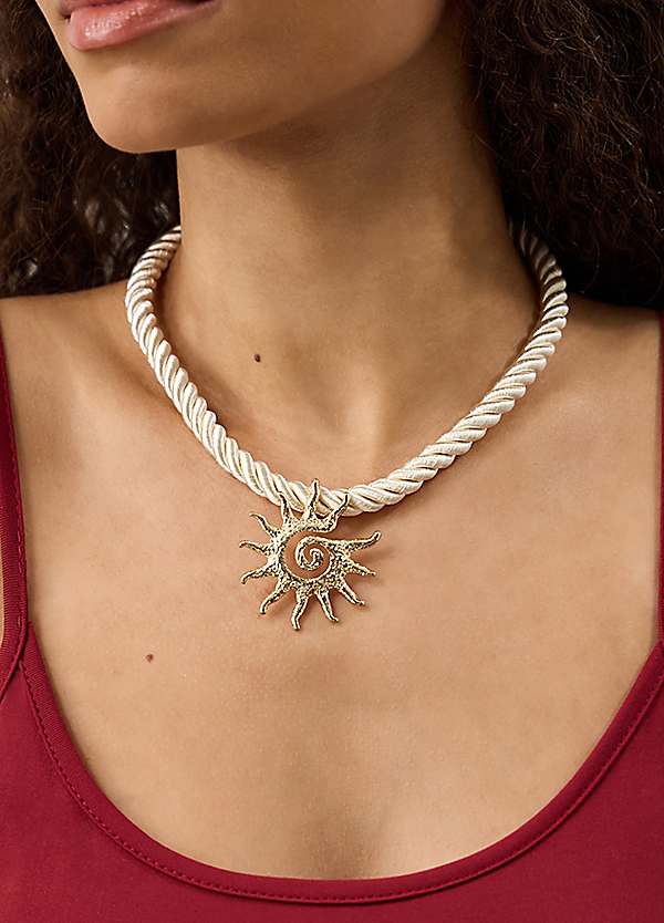 まとめCITY HERITAGE NECKLACE + ATTACHMENT Accessorize Sun Pendant Twisted Cord Necklace | Grattan