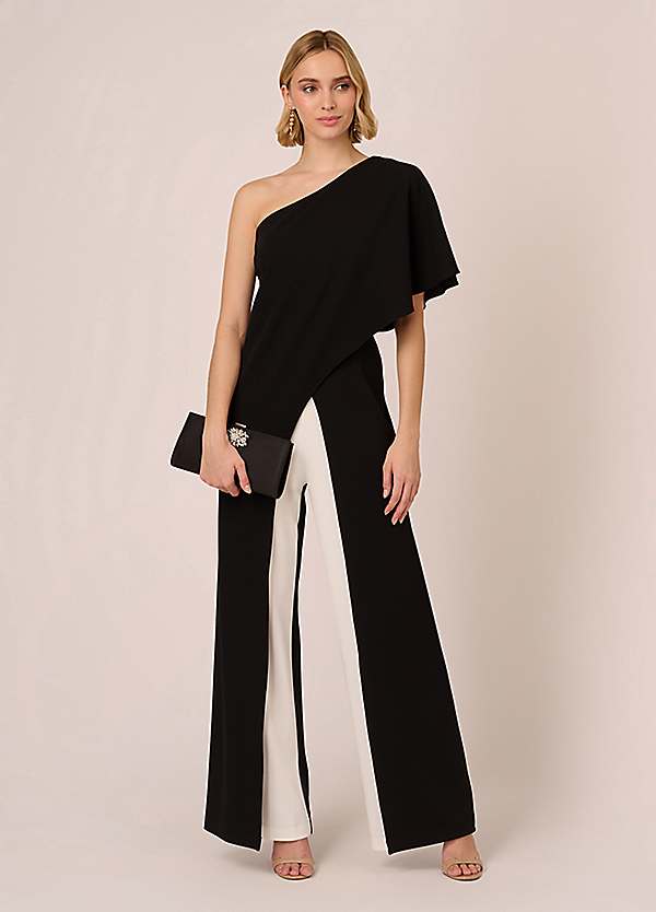 One shoulder overlay jumpsuit online