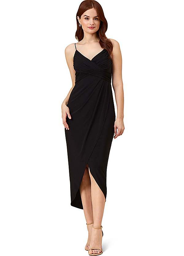 Adrianna Papell Draped Jersey Wrap Gown