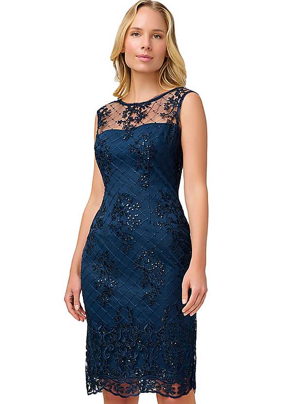 Adrianna Papell Embroidery Dress