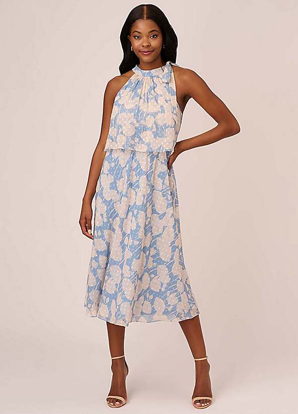 Adrianna Papell Floral Chiffon Popover Dress Grattan