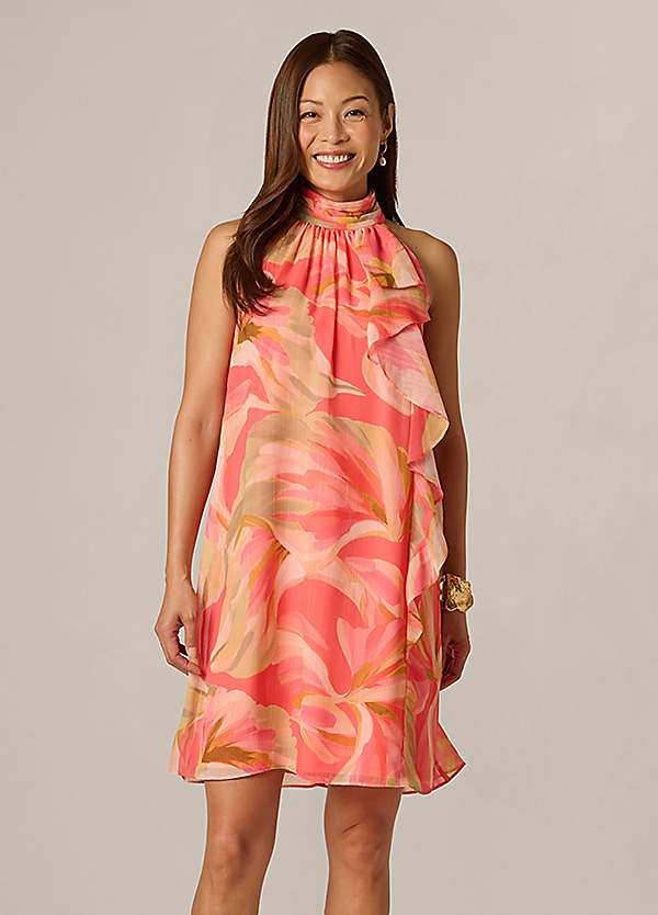 strapless open back dress Ulissa Orange Square Neck Jacquard Textured High Slit Maxi Dress