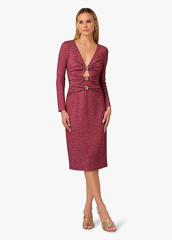 Adrianna Papell Metallic Knit Midi Dress | Grattan