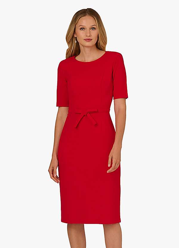 Adrianna Papell Mini Bow Front Sheath Dress Grattan