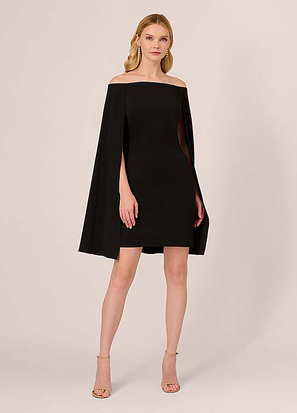 Adrianna Papell Off Shoulder Cape Dress Grattan