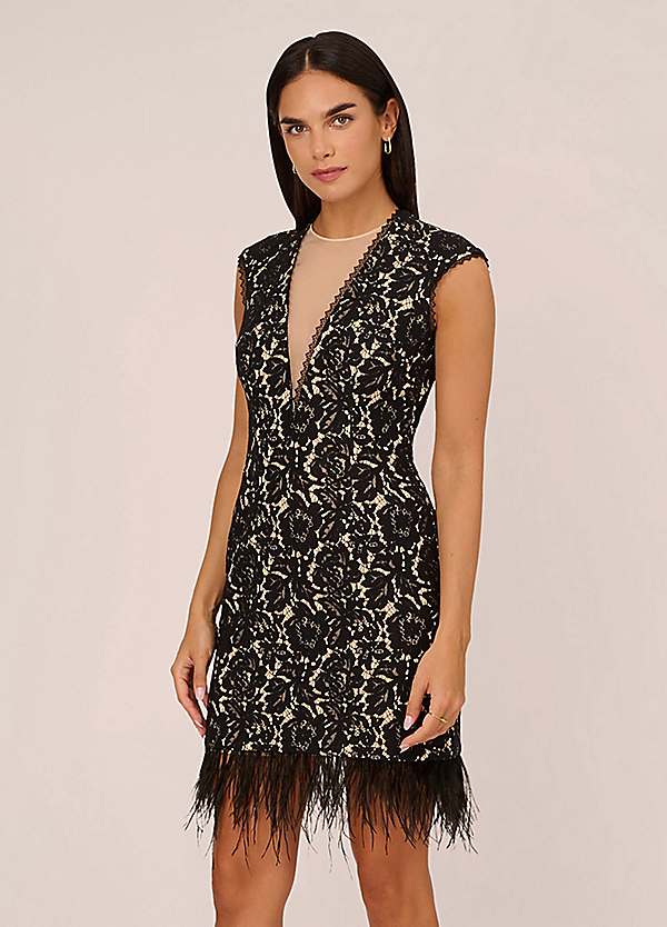 Adrianna by Adrianna Papell Bonded Lace Cocktail Dress Grattan