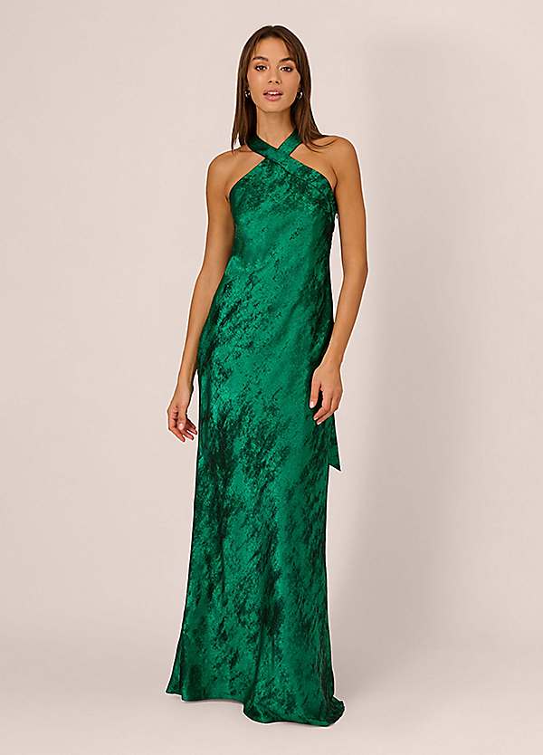 Adrianna by Adrianna Papell Halter Mermaid Gown Grattan